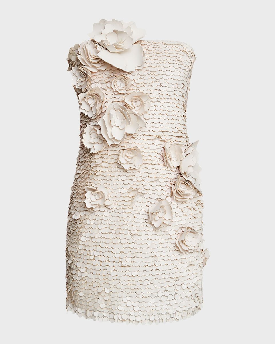 Farren Strapless Paillette & Applique Gown